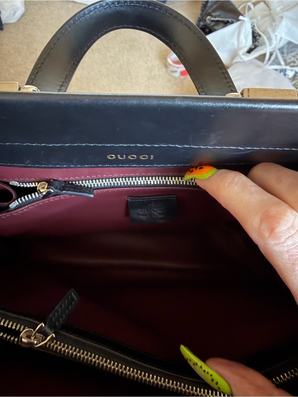AUTHENTIC GUCCI Interlocking  G Horsebit Zumi - Picture 16 of 16